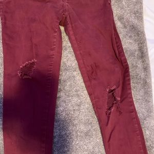 Maroon jeans used